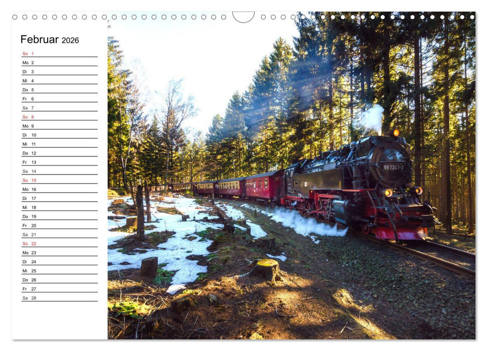 Schmalspurbahnen im Harz (CALVENDO Wandkalender 2026)