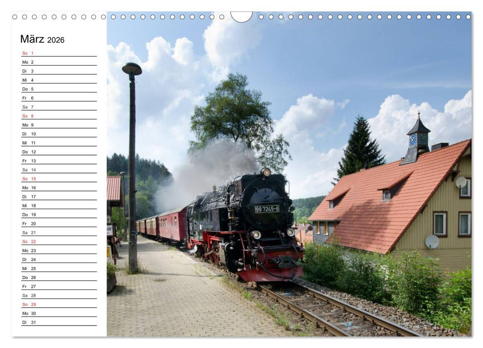 Schmalspurbahnen im Harz (CALVENDO Wandkalender 2026)