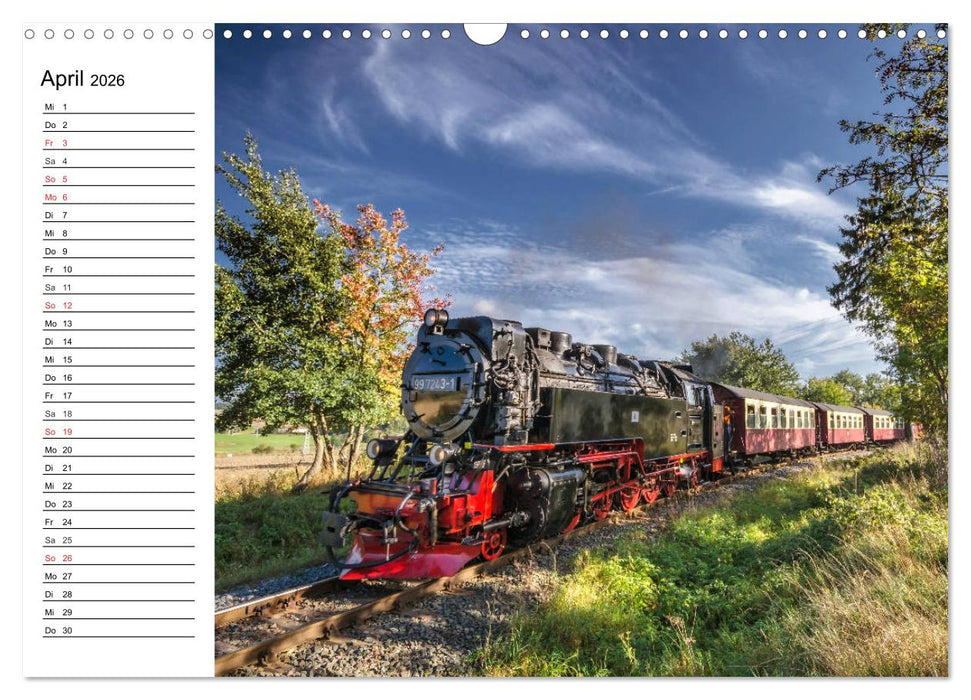 Schmalspurbahnen im Harz (CALVENDO Wandkalender 2026)