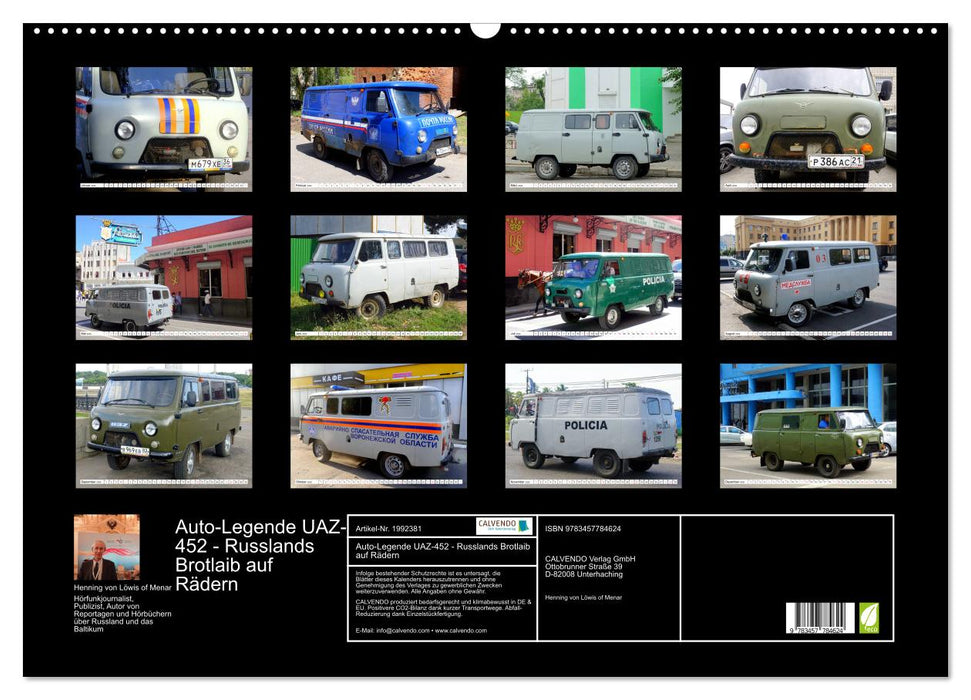 Auto-Legende UAZ-452 - Russlands Brotlaib auf Rädern (CALVENDO Wandkalender 2026)