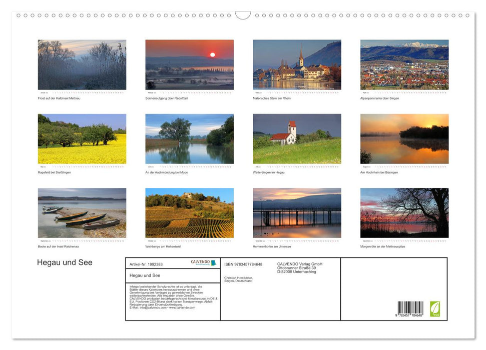 Hegau und See (CALVENDO Wandkalender 2026)
