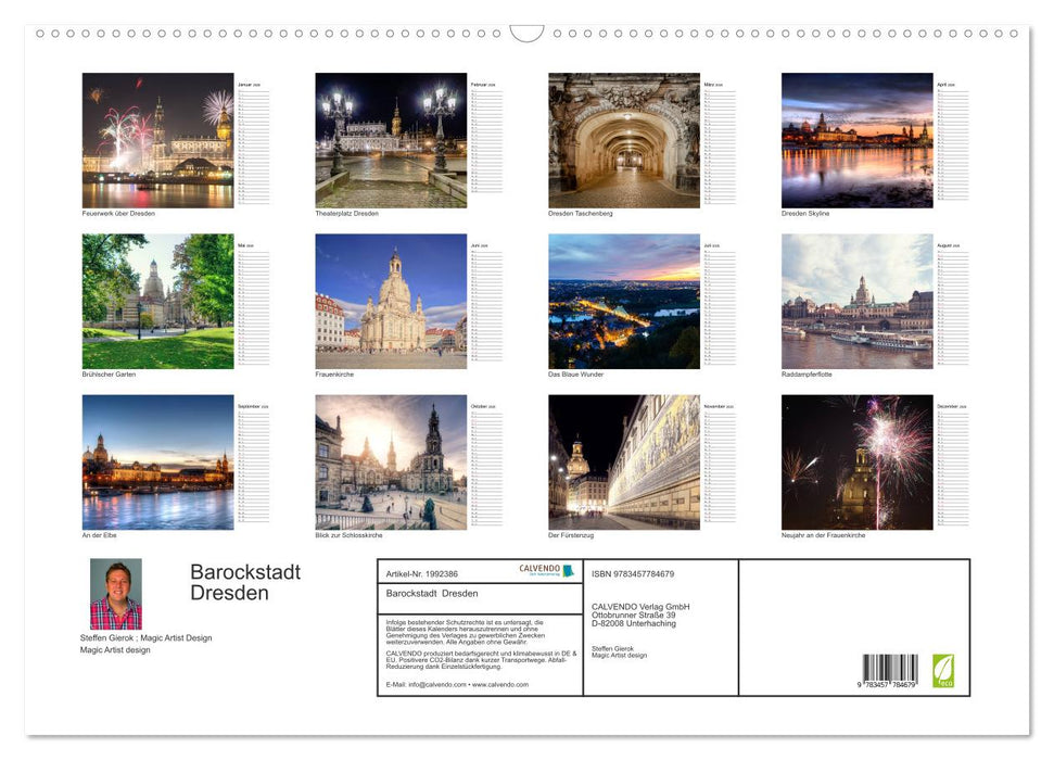 Barockstadt Dresden (CALVENDO Wandkalender 2026)
