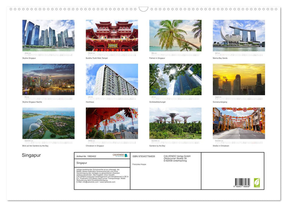 Singapur (CALVENDO Wandkalender 2026)