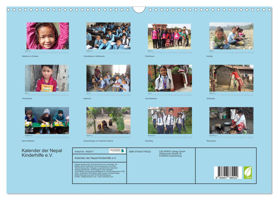 Kalender der Nepal Kinderhilfe e.V. (CALVENDO Wandkalender 2026)