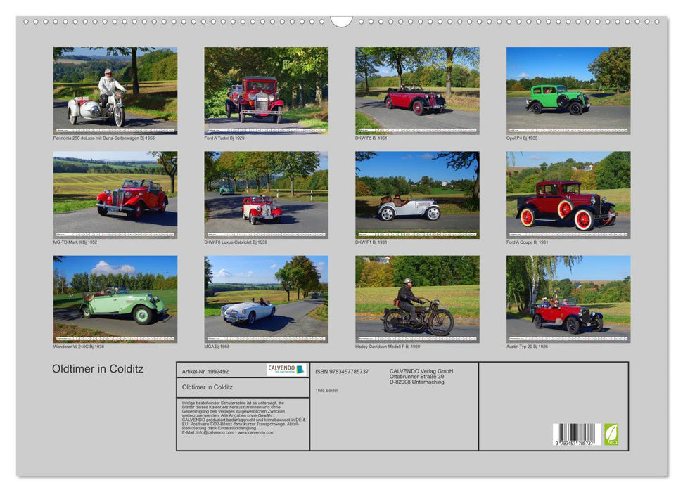 Oldtimer in Colditz (CALVENDO Wandkalender 2026)