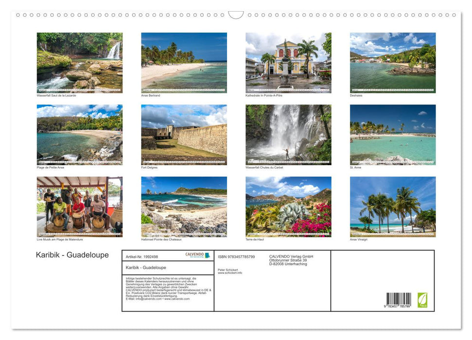 Karibik - Guadeloupe (CALVENDO Wandkalender 2026)