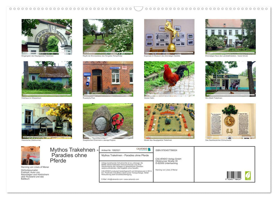 Mythos Trakehnen - Paradies ohne Pferde (CALVENDO Wandkalender 2026)