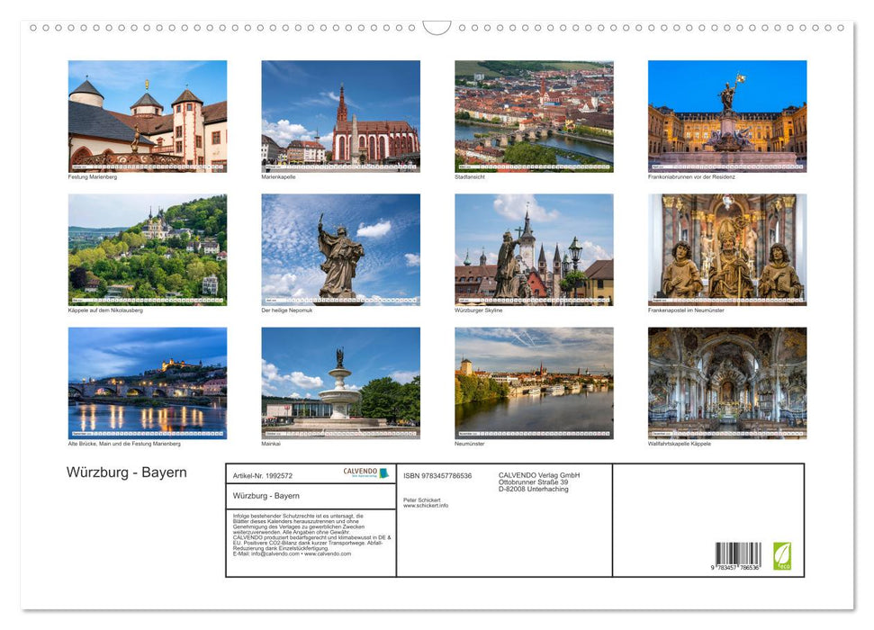 Würzburg - Bayern (CALVENDO Wandkalender 2026)