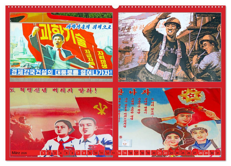 NORDKOREA - SCHÖNES UNGEWÖHNLICHES FARBIGES FREUNDLICHES (CALVENDO Wandkalender 2026)