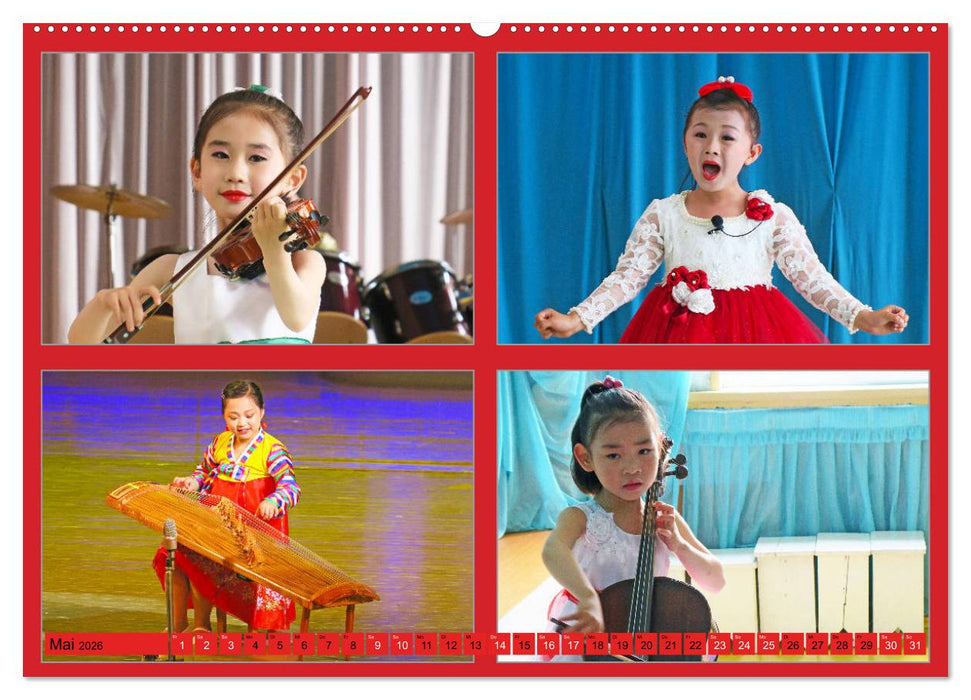 NORDKOREA - SCHÖNES UNGEWÖHNLICHES FARBIGES FREUNDLICHES (CALVENDO Wandkalender 2026)