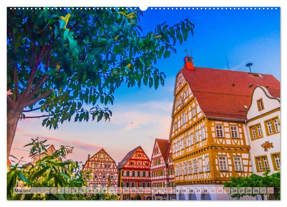 Leonberg - Altstadt in Abendstimmung (CALVENDO Wandkalender 2026)