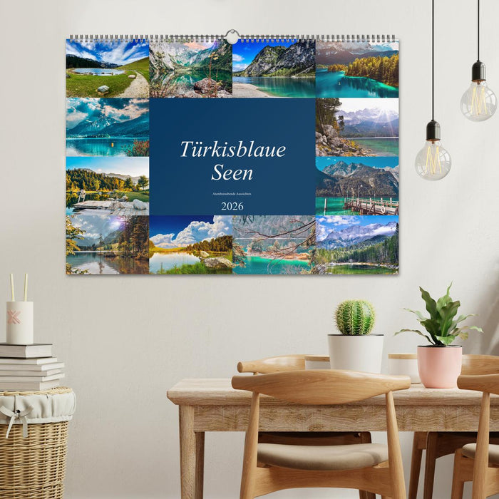 Türkisblaue Seen (CALVENDO Wandkalender 2026)
