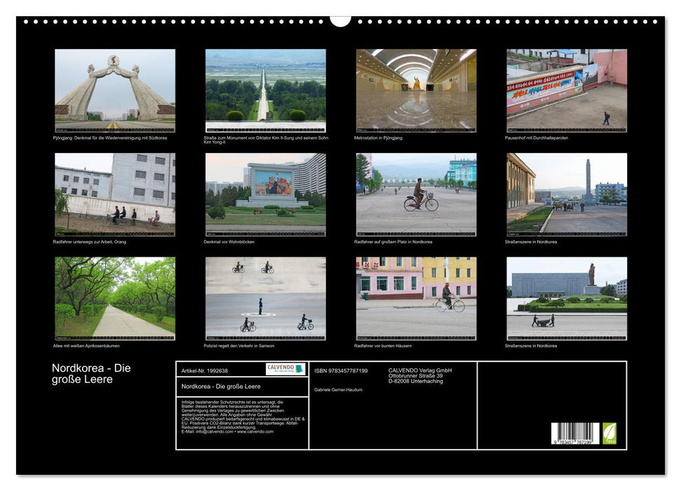 Nordkorea - Die große Leere (CALVENDO Wandkalender 2026)