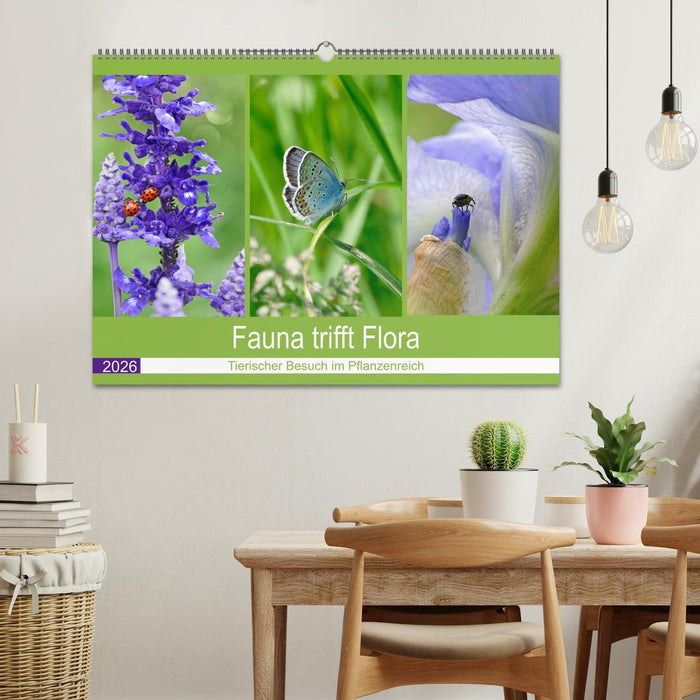 Fauna trifft Flora - Tierischer Besuch im Pflanzenreich (CALVENDO Wandkalender 2026)