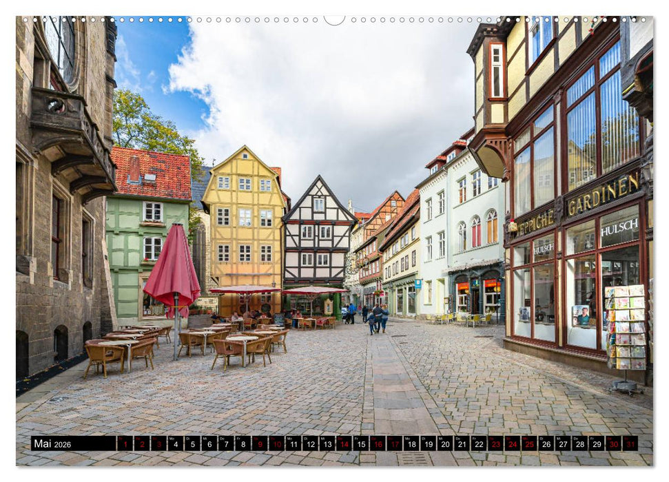 Fachwerkstadt Quedlinburg (CALVENDO Wandkalender 2026)