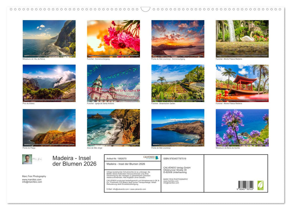Madeira - Insel der Blumen 2026 (CALVENDO Wandkalender 2026)