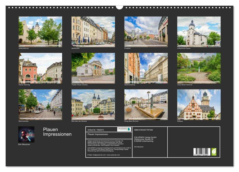 Plauen Impressionen (CALVENDO Wandkalender 2026)
