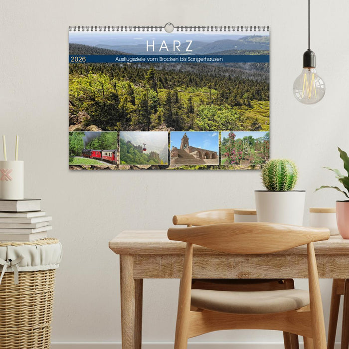 Harz - Ausflugsziele vom Brocken bis Sangerhausen (CALVENDO Wandkalender 2026)