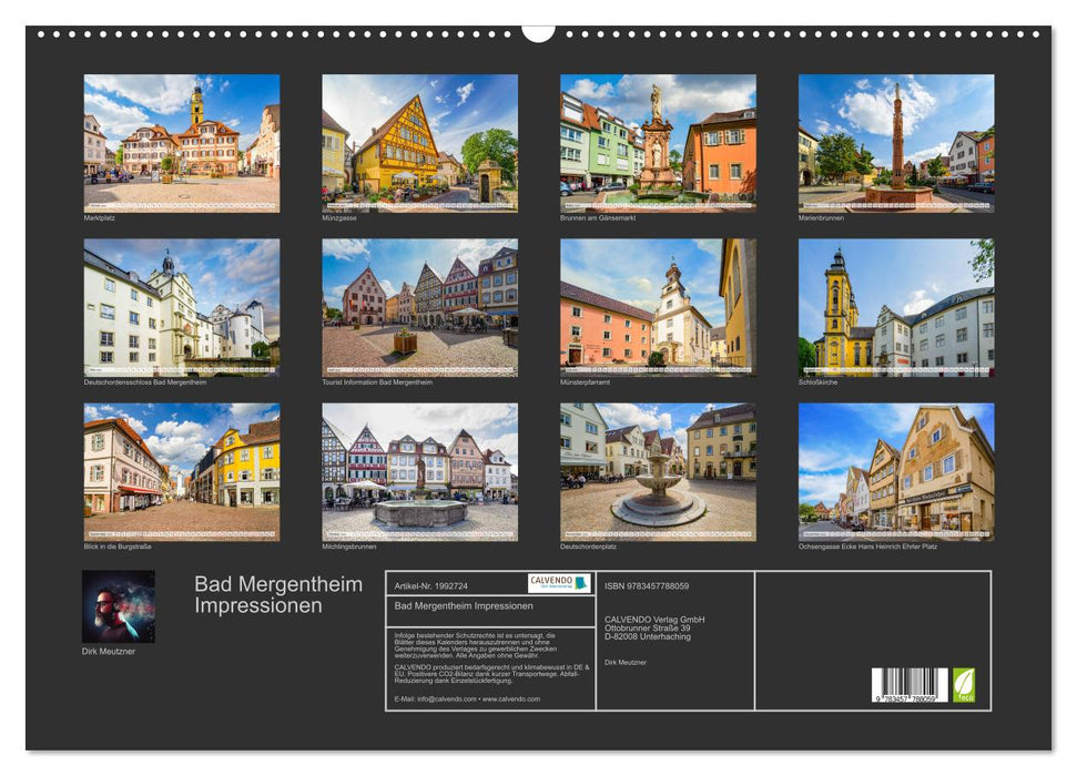 Bad Mergentheim Impressionen (CALVENDO Wandkalender 2026)