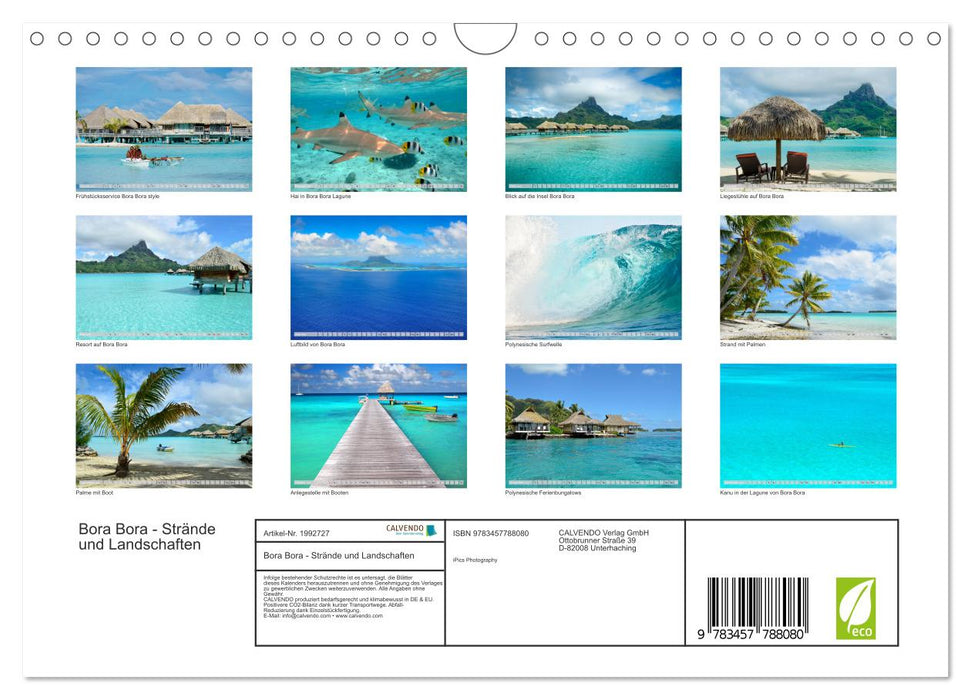 Bora Bora - Strände und Landschaften (CALVENDO Wandkalender 2026)