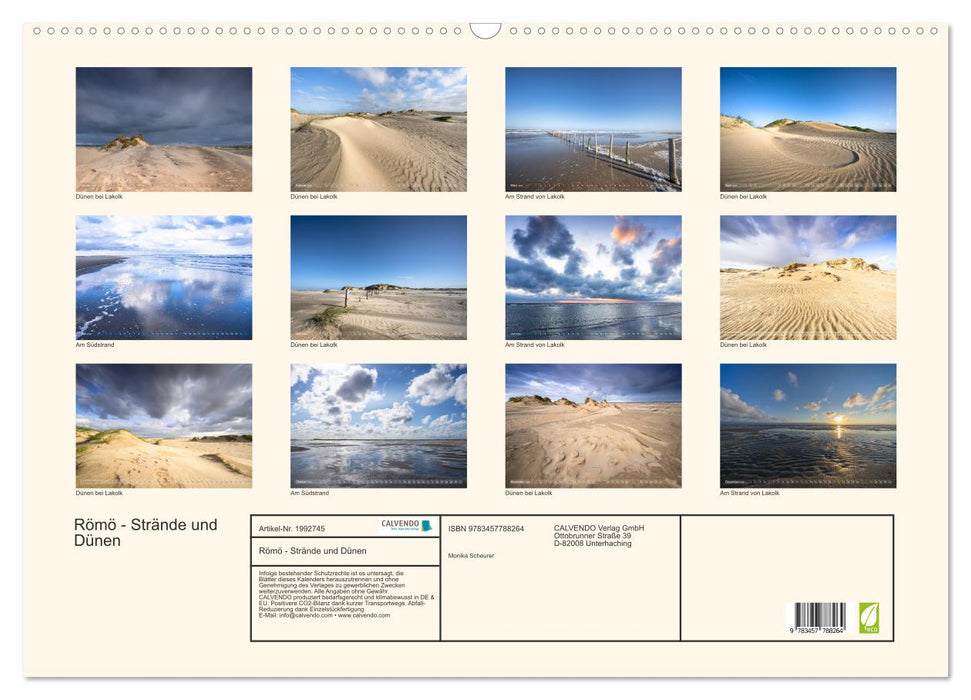 Römö - Strände und Dünen (CALVENDO Wandkalender 2026)