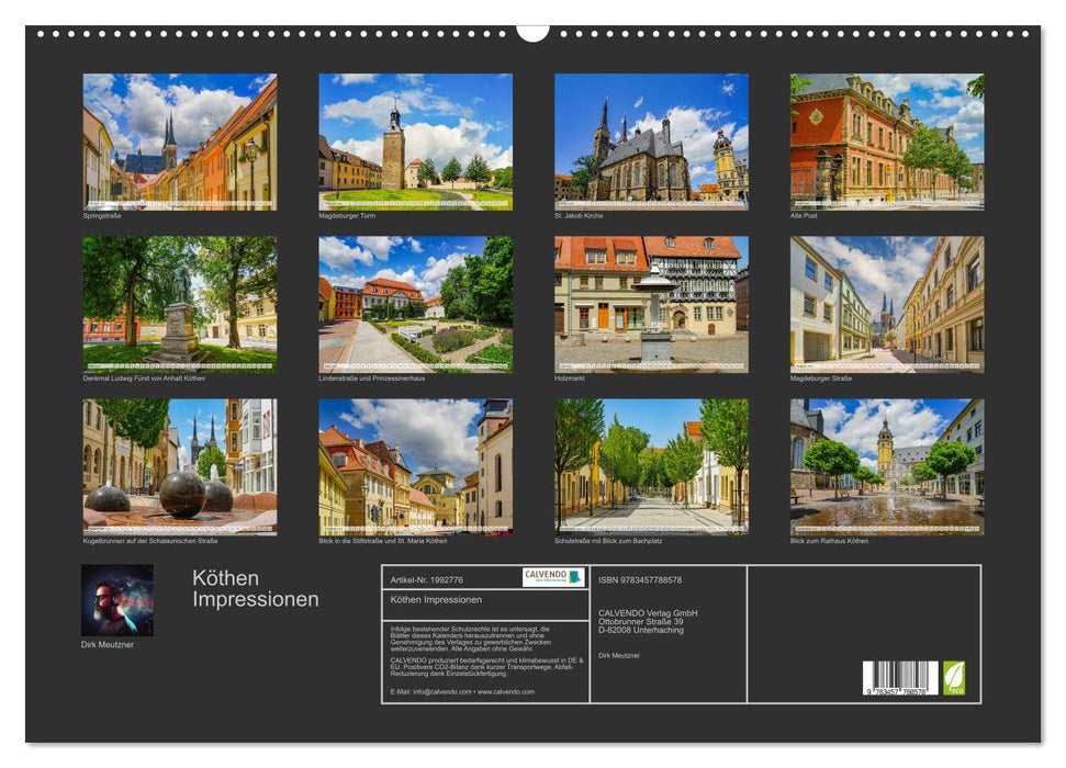 Köthen Impressionen (CALVENDO Wandkalender 2026)