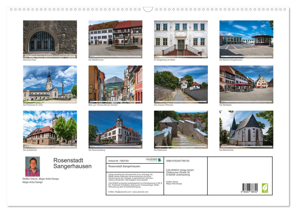 Rosenstadt Sangerhausen (CALVENDO Wandkalender 2026)
