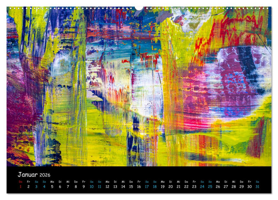 Abstraktes - Harmonie des Zufalls in Formen und Farben (CALVENDO Wandkalender 2026)