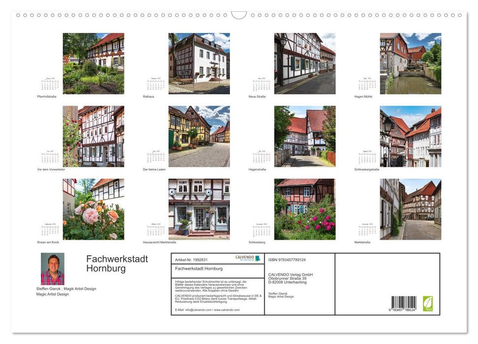 Fachwerkstadt Hornburg (CALVENDO Wandkalender 2026)