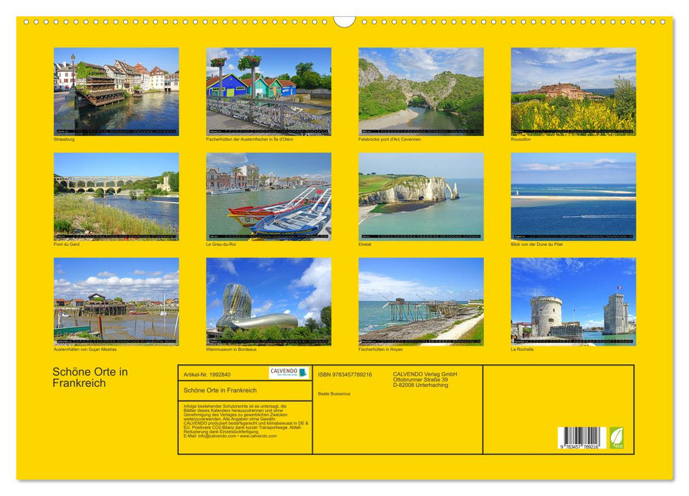 Schöne Orte in Frankreich (CALVENDO Wandkalender 2026)