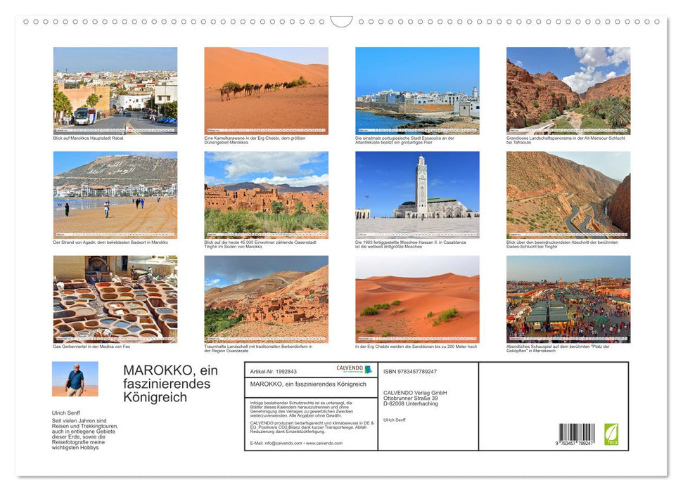 MAROKKO, ein faszinierendes Königreich (CALVENDO Wandkalender 2026)