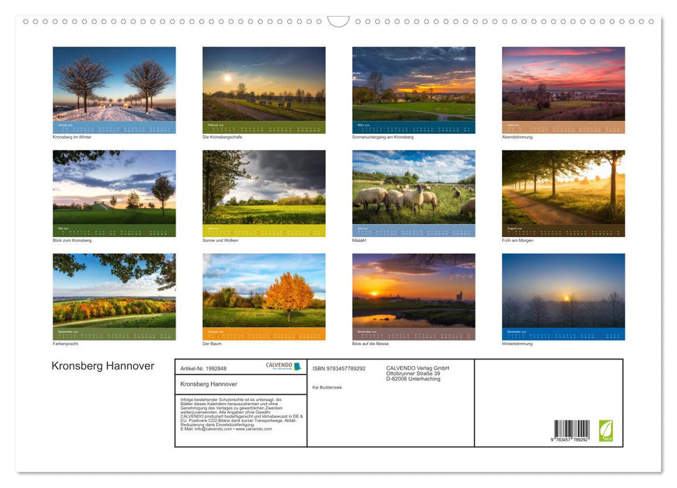Kronsberg Hannover (CALVENDO Wandkalender 2026)