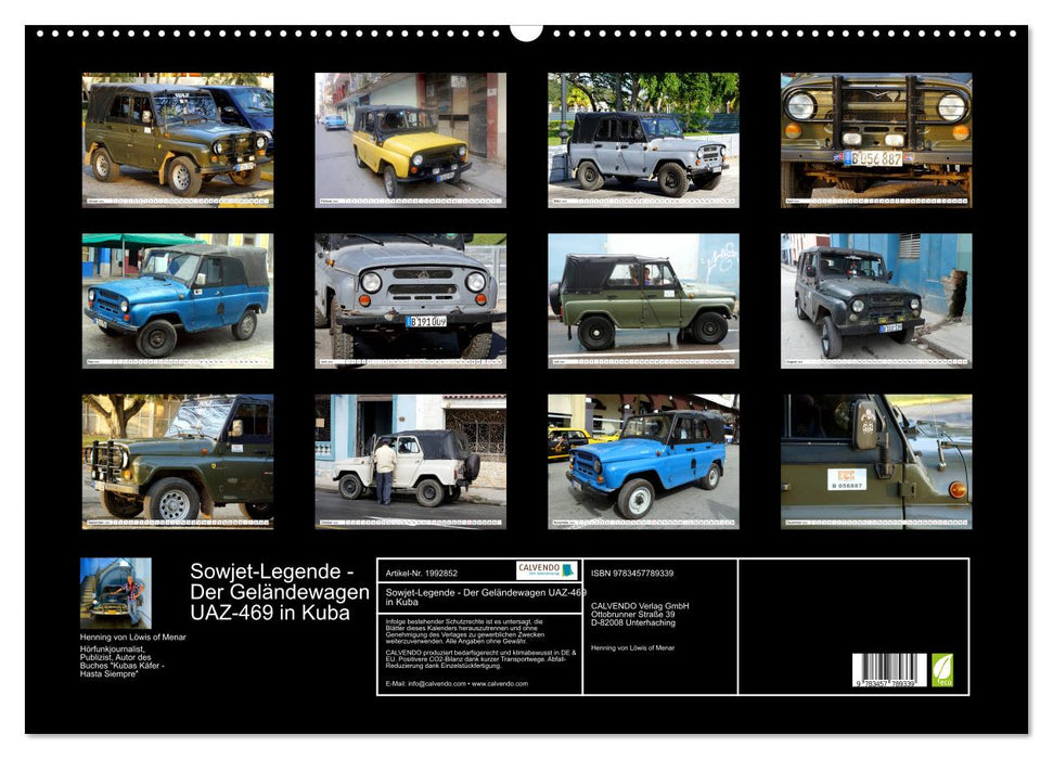 Sowjet-Legende - Der Geländewagen UAZ-469 in Kuba (CALVENDO Wandkalender 2026)