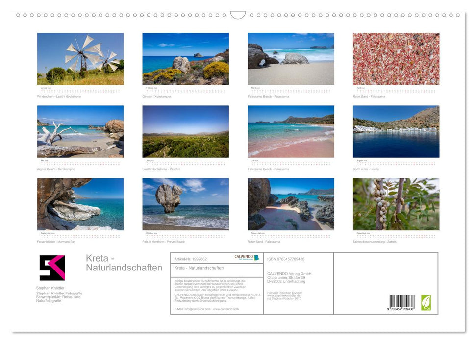 Kreta - Naturlandschaften (CALVENDO Wandkalender 2026)
