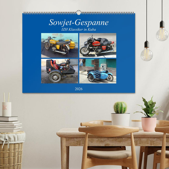 Sowjet-Gespanne - IZH Klassiker in Kuba (CALVENDO Wandkalender 2026)