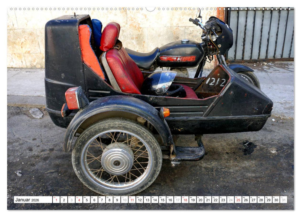 Sowjet-Gespanne - IZH Klassiker in Kuba (CALVENDO Wandkalender 2026)