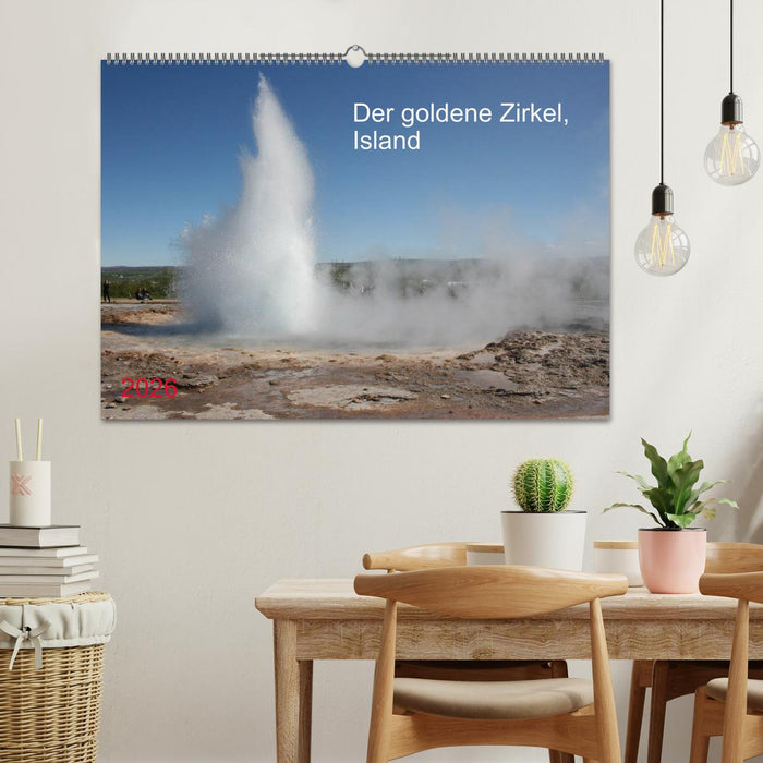 Der goldene Zirkel, Island (CALVENDO Wandkalender 2026)