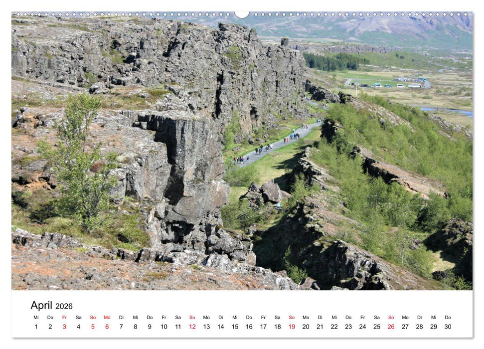 Der goldene Zirkel, Island (CALVENDO Wandkalender 2026)