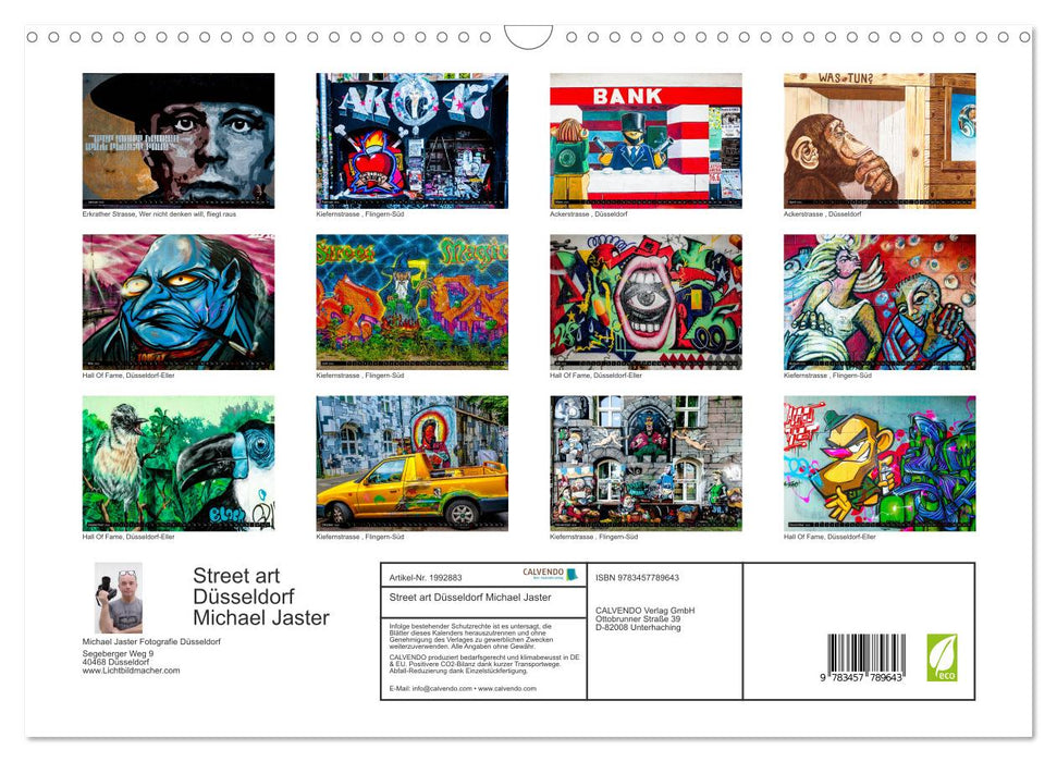 Street art Düsseldorf Michael Jaster (CALVENDO Wandkalender 2026)