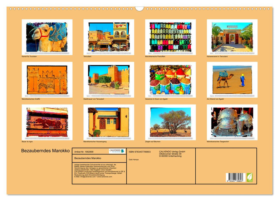 Bezauberndes Marokko (CALVENDO Wandkalender 2026)