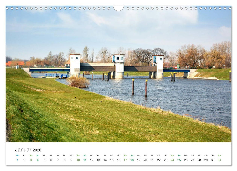 Entlang der schönen Elbe - Jerichow, Tangermünde und Havelberg (CALVENDO Wandkalender 2026)