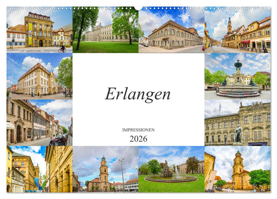 Erlangen Impressionen (CALVENDO Wandkalender 2026)