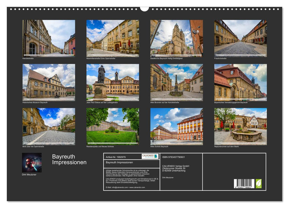 Bayreuth Impressionen (CALVENDO Wandkalender 2026)