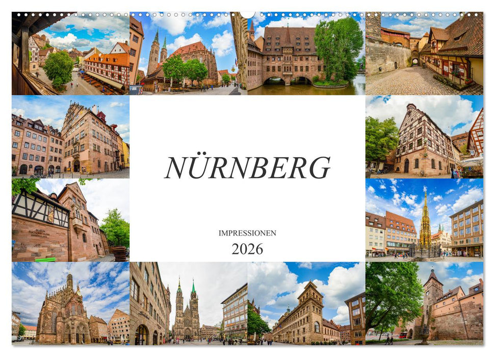 Nürnberg Impressionen (CALVENDO Wandkalender 2026)