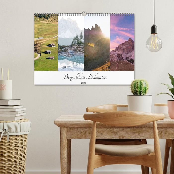 Bergerlebnis Dolomiten (CALVENDO Wandkalender 2026)