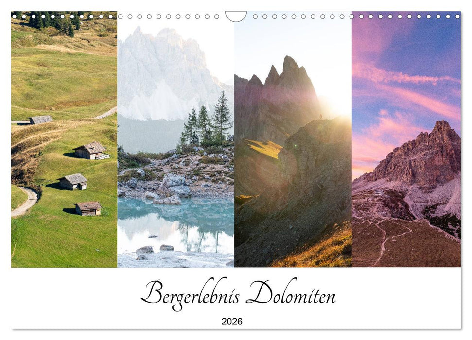 Bergerlebnis Dolomiten (CALVENDO Wandkalender 2026)