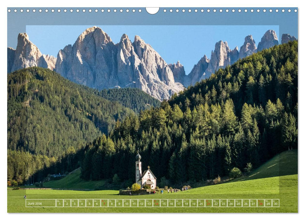 Bergerlebnis Dolomiten (CALVENDO Wandkalender 2026)
