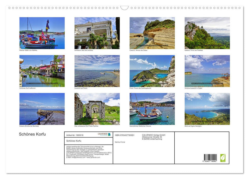 Schönes Korfu (CALVENDO Wandkalender 2026)