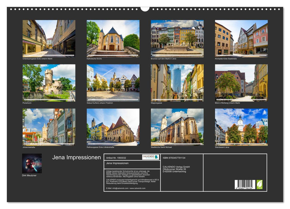 Jena Impressionen (CALVENDO Wandkalender 2026)