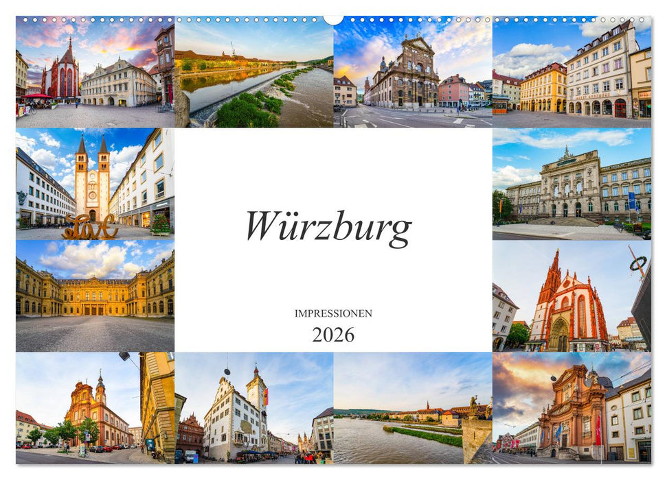 Würzburg Impressionen (CALVENDO Wandkalender 2026)